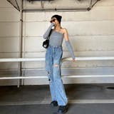 ワンショルストーンロゴアームウォーマーTシャツ | non-hedge  | 詳細画像12 