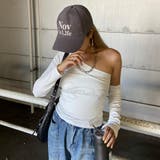 ワンショルストーンロゴアームウォーマーTシャツ | non-hedge  | 詳細画像7 