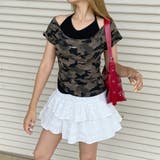 迷彩アンサンブル風プレートロゴトップス | non-hedge  | 詳細画像1 