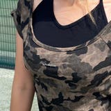 迷彩アンサンブル風プレートロゴトップス | non-hedge  | 詳細画像12 
