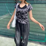 迷彩アンサンブル風プレートロゴトップス | non-hedge  | 詳細画像16 