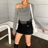 ワンショルダーショルダーロゴTシャツ | non-hedge | 詳細画像25