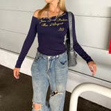 ワンショルダーショルダーロゴTシャツ | non-hedge | 詳細画像4