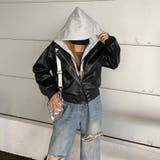 合成皮革パーカーアンサンブル風ブルゾン | non-hedge  | 詳細画像25 