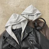 合成皮革パーカーアンサンブル風ブルゾン | non-hedge  | 詳細画像38 