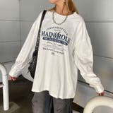 オフホワイト | アンティーク風ロゴビッグTシャツ | non-hedge