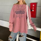 ピンク | アンティーク風ロゴビッグTシャツ | non-hedge