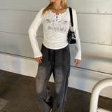 リベットモチーフロゴレースアップトップス | non-hedge  | 詳細画像9 