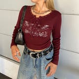 ボルドー | リベットモチーフロゴレースアップトップス | non-hedge 