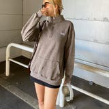 刺繍ロゴハーフZIPチュニック | non-hedge | 詳細画像1