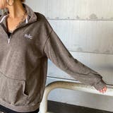 刺繍ロゴハーフZIPチュニック | non-hedge | 詳細画像10