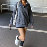 刺繍ロゴハーフZIPチュニック | non-hedge | 詳細画像18