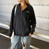 刺繍ロゴハーフZIPチュニック | non-hedge | 詳細画像23