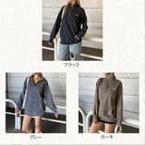 刺繍ロゴハーフZIPチュニック | non-hedge | 詳細画像30