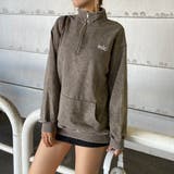 カーキ | 刺繍ロゴハーフZIPチュニック | non-hedge