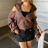 カットショルダーWZIPパーカー | non-hedge  | 詳細画像13 