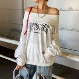 オフホワイト | オフショルフードロゴトップス | non-hedge 