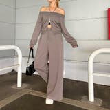 オフショルZIPトップス・パンツセットアップ | non-hedge  | 詳細画像1 