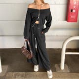 オフショルZIPトップス・パンツセットアップ | non-hedge  | 詳細画像9 