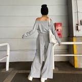 オフショルZIPトップス・パンツセットアップ | non-hedge  | 詳細画像13 