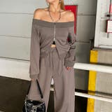 オフショルZIPトップス・パンツセットアップ | non-hedge  | 詳細画像5 