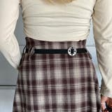 ベルト付きイレヘムチェックロングスカート | non-hedge  | 詳細画像11 