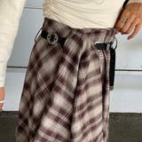 ベルト付きイレヘムチェックロングスカート | non-hedge  | 詳細画像12 