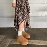 ベルト付きイレヘムチェックロングスカート | non-hedge  | 詳細画像14 