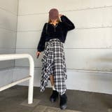 ベルト付きイレヘムチェックロングスカート | non-hedge  | 詳細画像16 