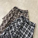 ベルト付きイレヘムチェックロングスカート | non-hedge  | 詳細画像23 