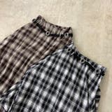 ベルト付きイレヘムチェックロングスカート | non-hedge  | 詳細画像24 