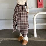 ベルト付きイレヘムチェックロングスカート | non-hedge  | 詳細画像5 