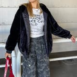 ブラック | フェイクファーフードZIP | non-hedge 