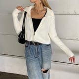 オフホワイト | WZIPシャギーニットポロ | non-hedge 