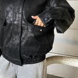 型押し合成皮革ブルゾン | non-hedge | 詳細画像25