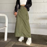 カーキ | カーゴロングスカート | non-hedge