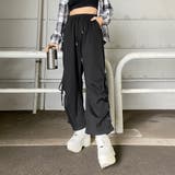 ブラック | サイドリボンワイドパンツ | non-hedge