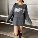 チャコール | ロゴニットチュニック | non-hedge