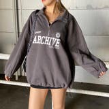 チャコール | ハーフZIP裾ドロストチュニック | non-hedge