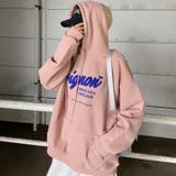 ピンク | ボアロゴフードチュニック | non-hedge