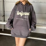 チャコール | ボアロゴフードチュニック | non-hedge