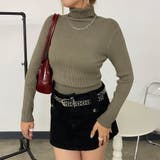 モカ | ハイネックリブショートトップス | non-hedge 