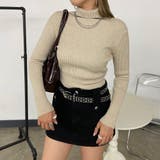 ベージュ | ハイネックリブショートトップス | non-hedge 