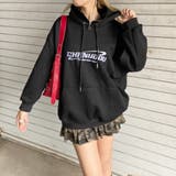 ブラック | 刺繍ロゴZIPフードチュニック | non-hedge 