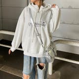 オートミール | 刺繍ロゴZIPフードチュニック | non-hedge 