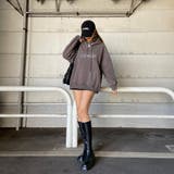 刺繍ロゴZIPフードチュニック | non-hedge  | 詳細画像2 