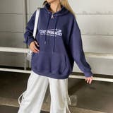 ネイビー | 刺繍ロゴZIPフードチュニック | non-hedge 