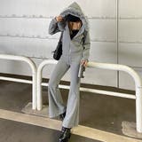 ファーフードZIPパーカー・フレアパンツセットアップ | non-hedge  | 詳細画像1 