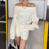 オフショルニットトップス・ショートパンツセットアップ | non-hedge | 詳細画像1