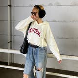 フードロゴダメージショートニットトップス | non-hedge  | 詳細画像13 